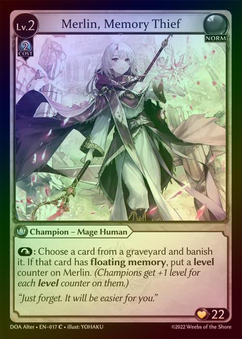 【FOIL】[Norm] Merlin, Memory Thief [AL-DOA017-C]