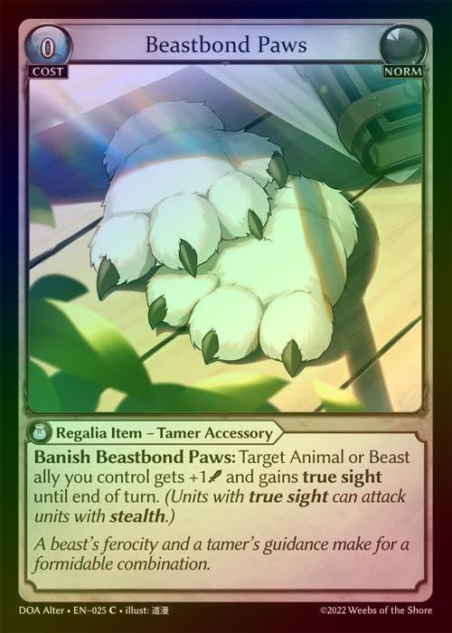 【FOIL】[Norm] Beastbond Paws [AL-DOA025-C]