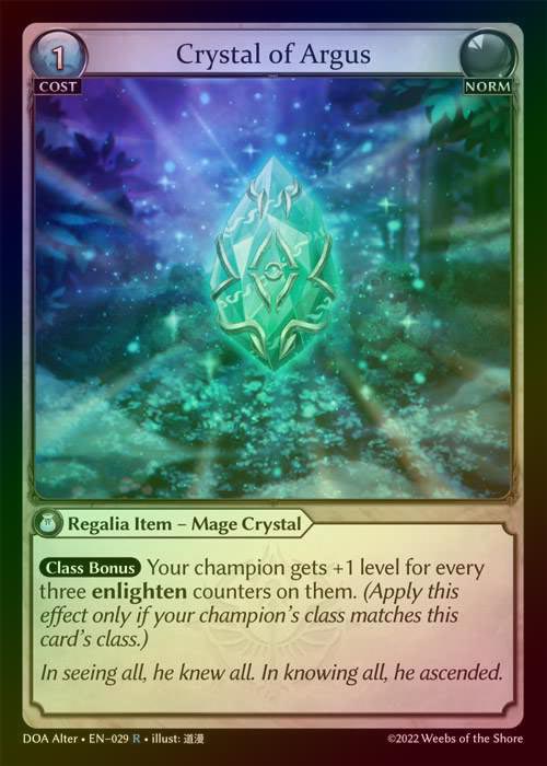 【FOIL】[Norm] Crystal of Argus [AL-DOA029-R]