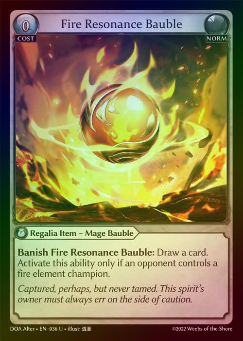 【FOIL】[Norm] Fire Resonance Bauble [AL-DOA036-U]