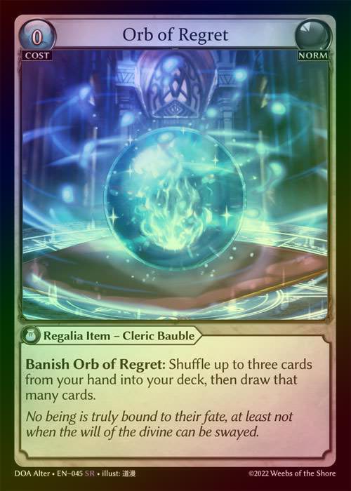 【FOIL】[Norm] Orb of Regret [AL-DOA045-SR]