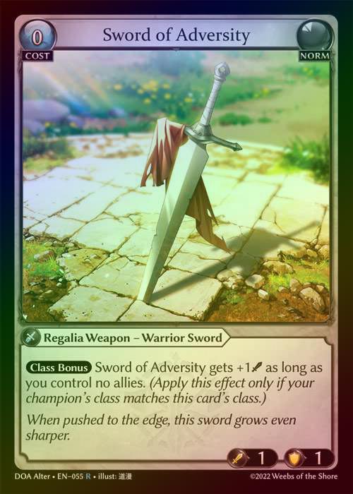 【FOIL】[Norm] Sword of Adversity [AL-DOA055-R]