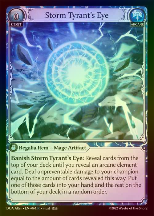 【FOIL】[Arcane] Storm Tyrant's Eye [AL-DOA061-R]