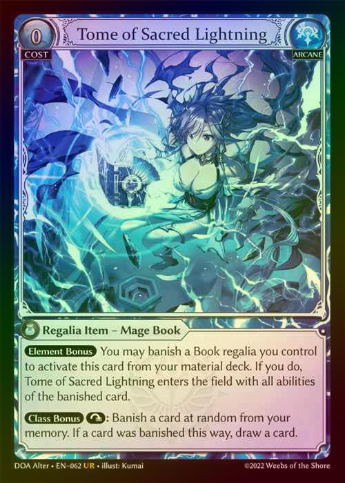 【FOIL】[Arcane] Tome of Sacred Lightning [AL-DOA062-UR]