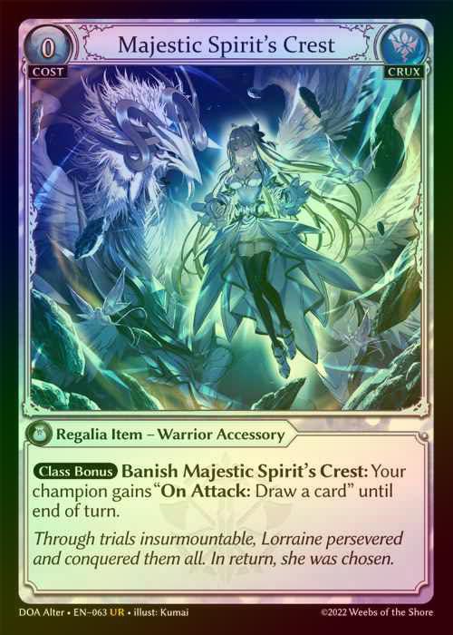 【FOIL】[Crux] Majestic Spirit's Crest [AL-DOA063-UR]