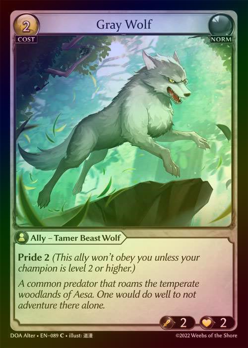 【FOIL】[Norm] Gray Wolf [AL-DOA089-C]