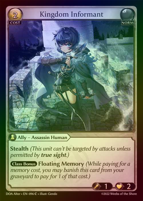 【FOIL】[Norm] Kingdom Informant [AL-DOA096-C]