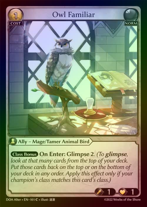 【FOIL】[Norm] Owl Familiar [AL-DOA101-C]