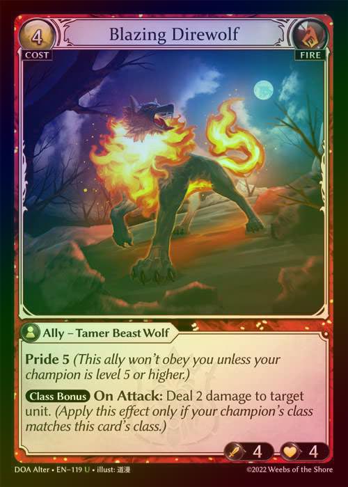 【FOIL】[Fire] Blazing Direwolf [AL-DOA119-U]