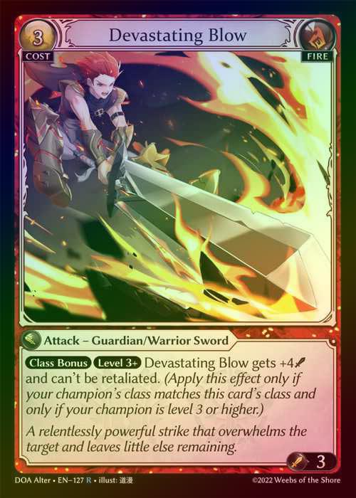 【FOIL】[Fire] Devastating Blow [AL-DOA127-R]