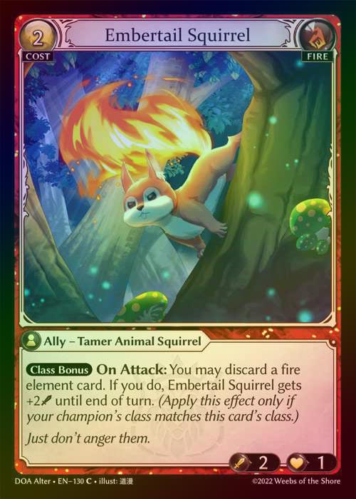 【FOIL】[Fire] Embertail Squirrel [AL-DOA130-C]