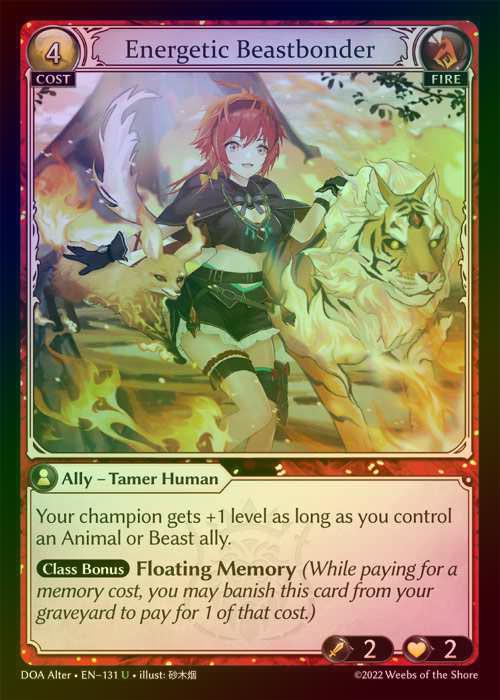 【FOIL】[Fire] Energetic Beastbonder [AL-DOA131-U]