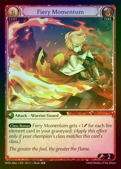 【FOIL】[Fire] Fiery Momentum [AL-DOA133-U]