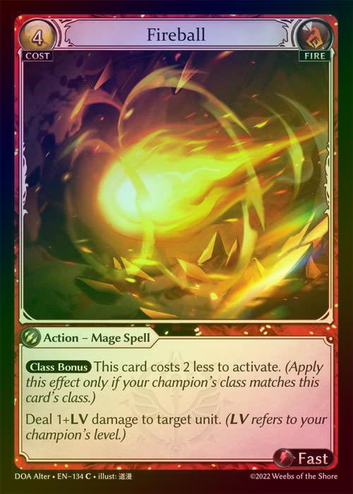 【FOIL】[Fire] Fireball [AL-DOA134-C]