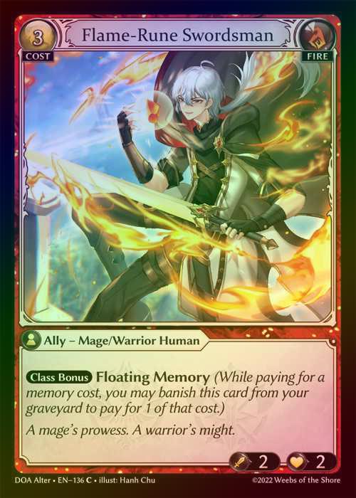 【FOIL】[Fire] Flame-Rune Swordsman [AL-DOA136-C]