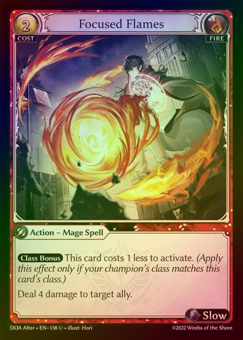 【FOIL】[Fire] Focused Flames [AL-DOA138-U]