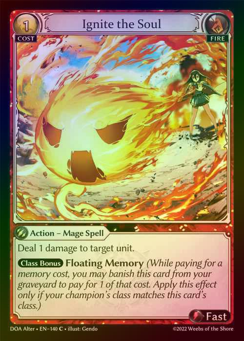 【FOIL】[Fire] Ignite the Soul [AL-DOA140-C]