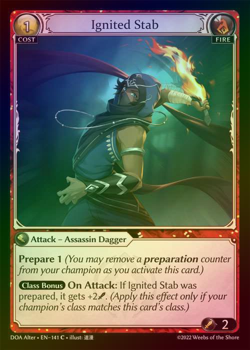 【FOIL】[Fire] Ignited Stab [AL-DOA141-C]