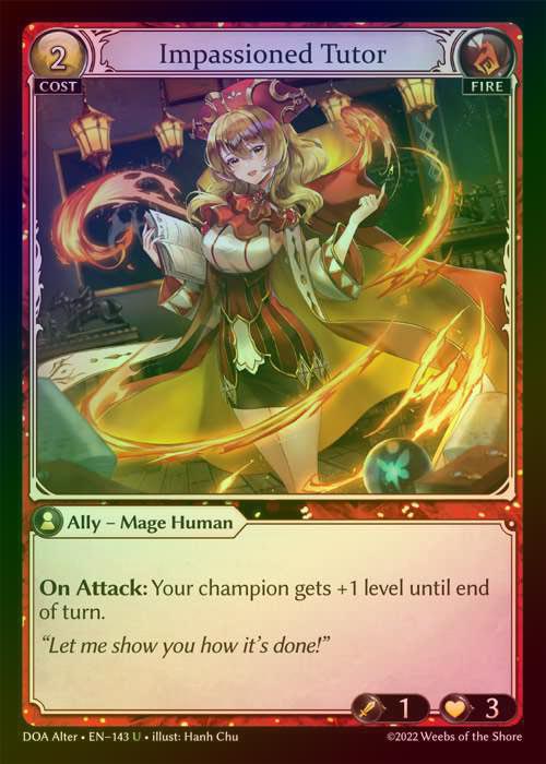 【FOIL】[Fire] Impassioned Tutor [AL-DOA143-U]