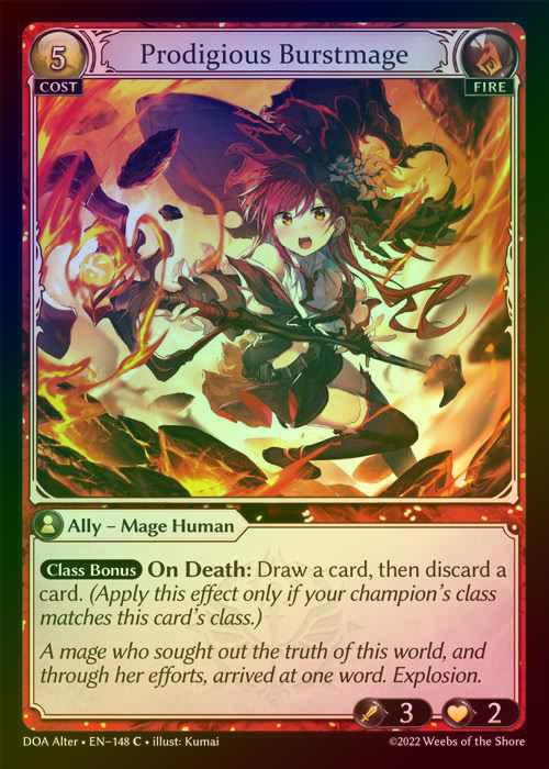 【FOIL】[Fire] Prodigious Burstmage [AL-DOA148-C]