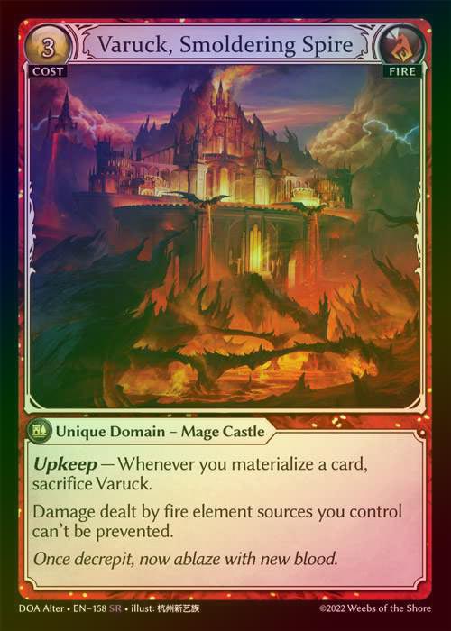 【FOIL】[Fire] Varuck, Smoldering Spire [AL-DOA158-SR]