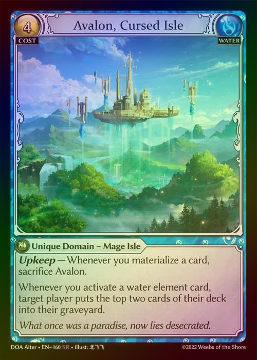 【FOIL】[Water] Avalon, Cursed Isle [AL-DOA160-SR]