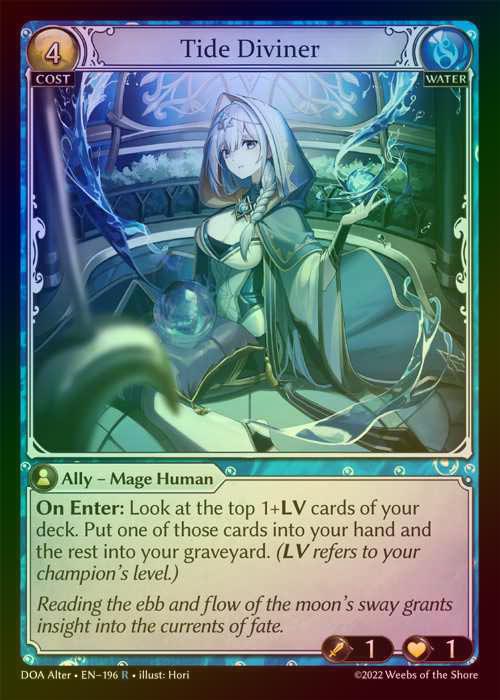 【FOIL】[Water] Tide Diviner [AL-DOA196-R]