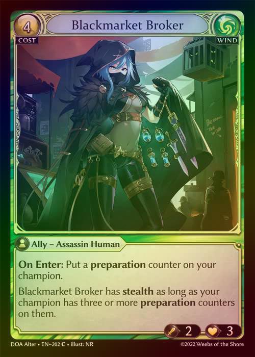 【FOIL】[Wind] Blackmarket Broker [AL-DOA202-C]