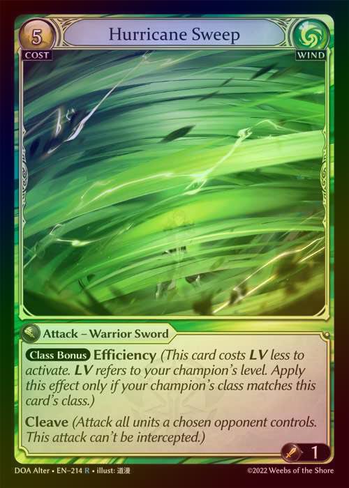 【FOIL】[Wind] Hurricane Sweep [AL-DOA214-R]