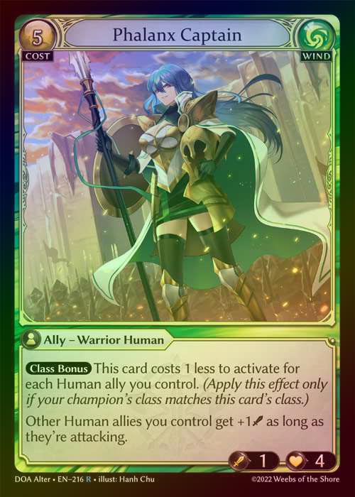 【FOIL】[Wind] Phalanx Captain [AL-DOA216-R]