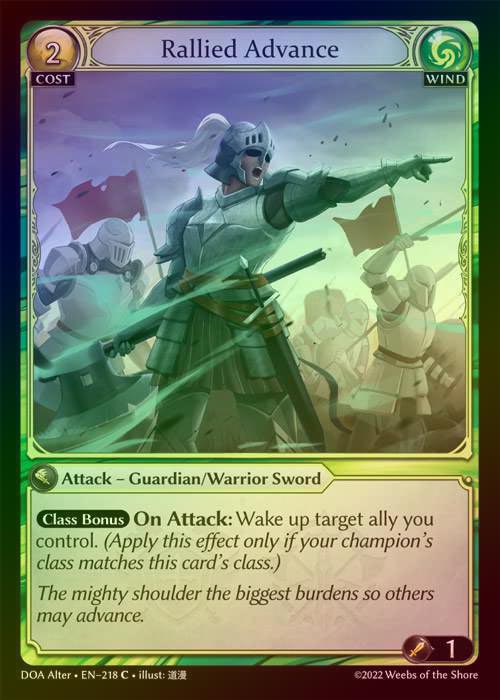 【FOIL】[Wind] Rallied Advance [AL-DOA218-C]