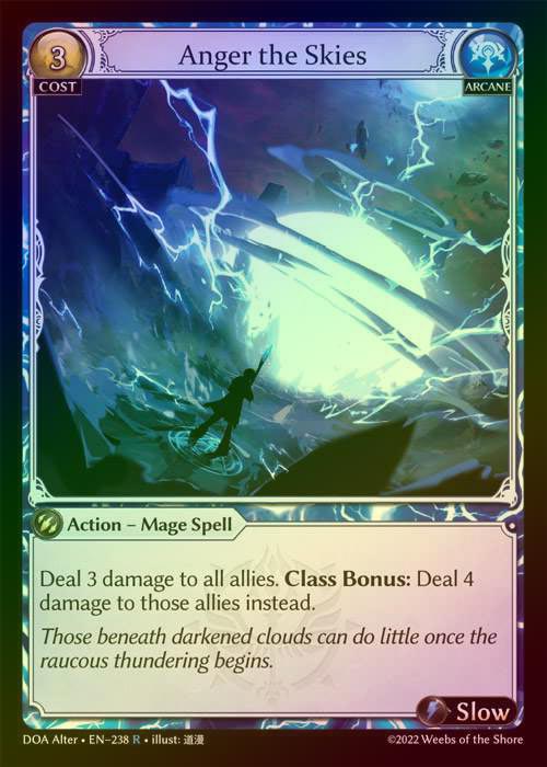 【FOIL】[Arcane] Anger the Skies [AL-DOA238-R]