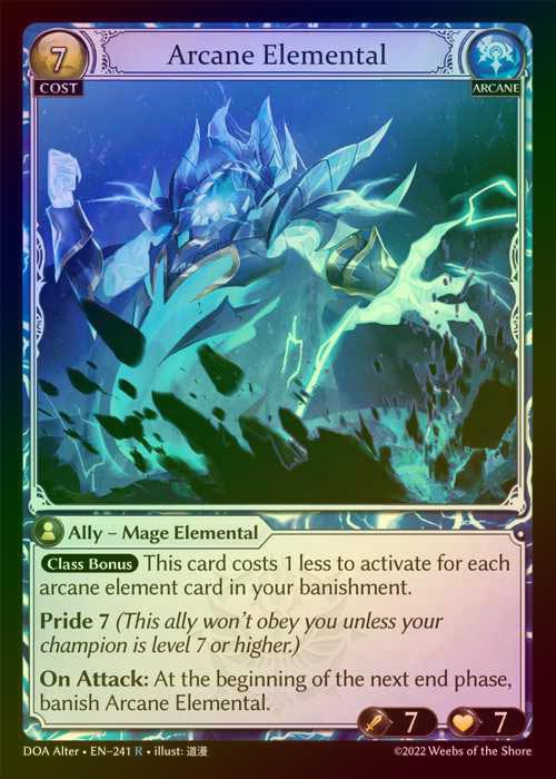 【FOIL】[Arcane] Arcane Elemental [AL-DOA241-R]