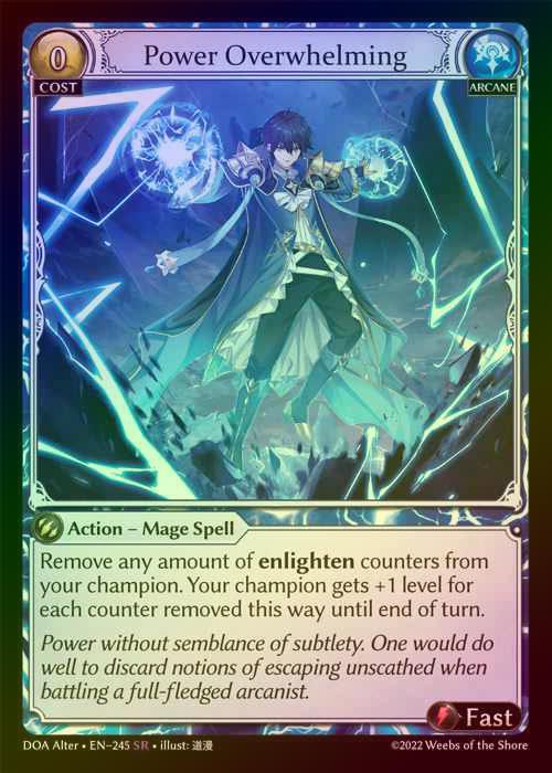 【FOIL】[Arcane] Power Overwhelming [AL-DOA245-SR]