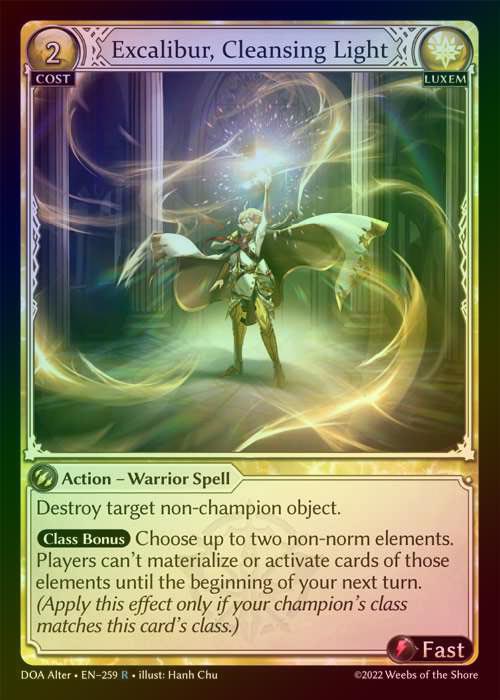 【FOIL】[Luxem] Excalibur, Cleansing Light [AL-DOA259-R]