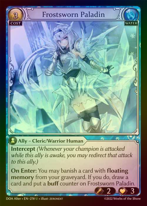 【FOIL】[Water] Frostsworn Paladin [AL-DOA278-U]