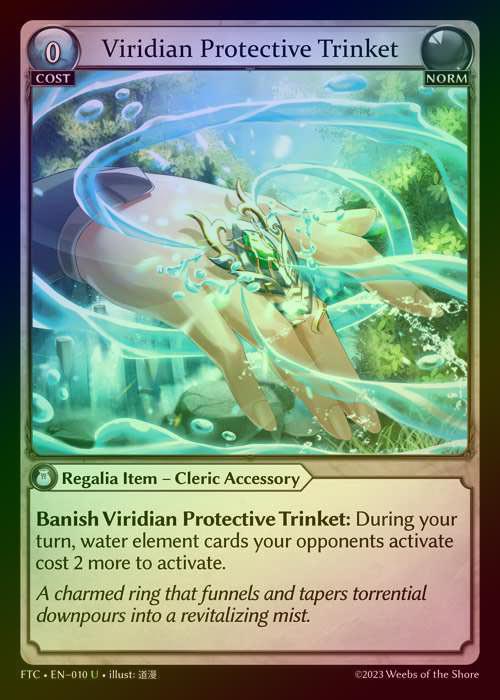 【FOIL】[Norm] Viridian Protective Trinket [FTC010-U]