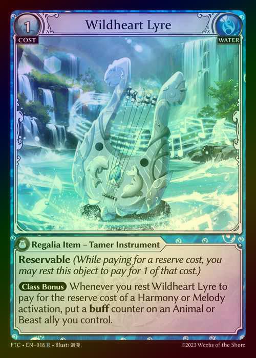 【FOIL】[Water] Wildheart Lyre [FTC018-R]