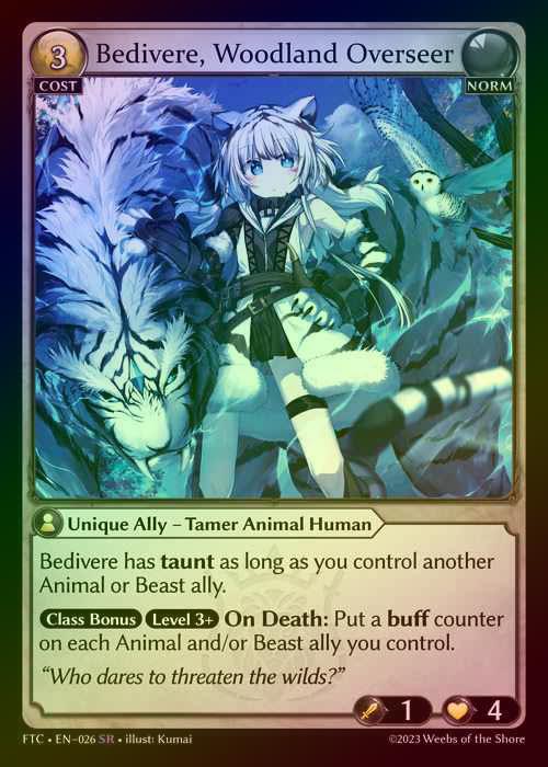 【FOIL】[Norm] Bedivere, Woodland Overseer [FTC026-SR]