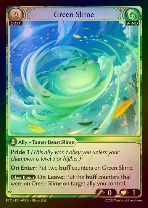 【FOIL】[Wind] Green Slime [FTC075-U]