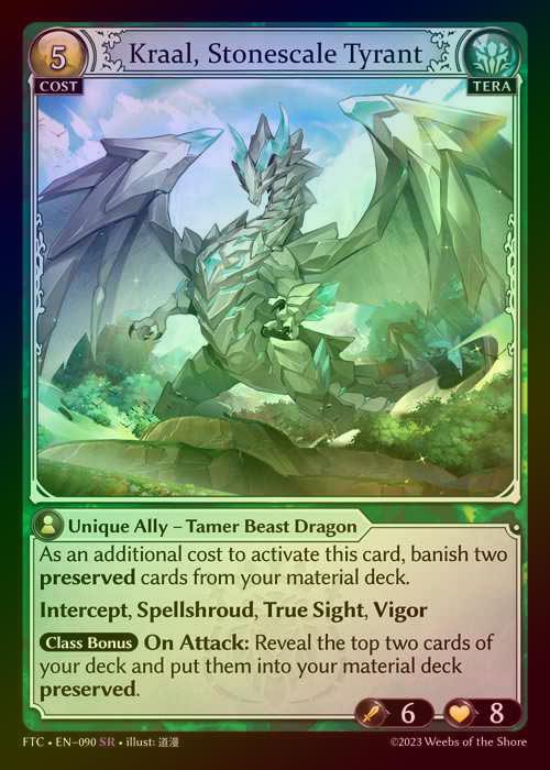 【FOIL】[Tera] Kraal, Stonescale Tyrant [FTC090-SR]