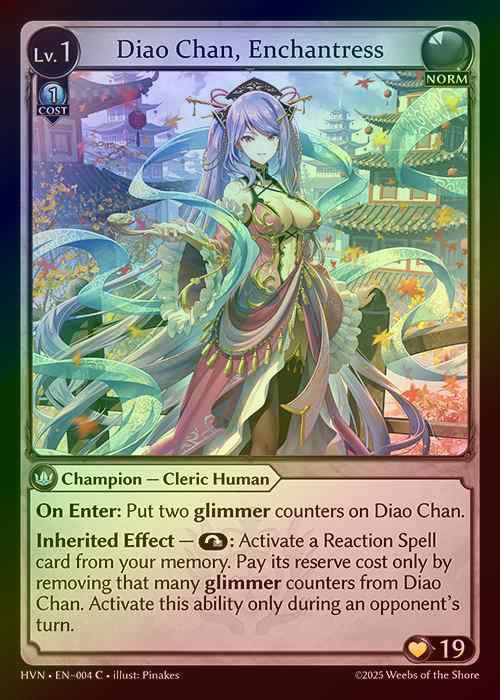 【FOIL】[Norm] Diao Chan, Enchantress [HVN-004-C]