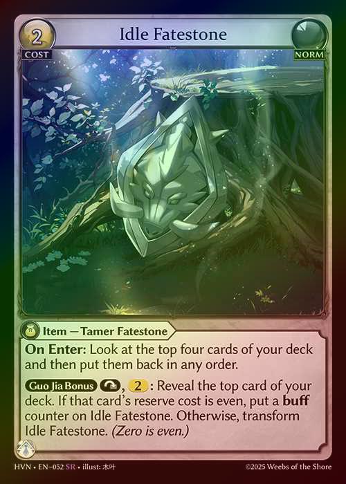 【FOIL】[Norm] Idle Fatestone / Bolstered Boar [HVN-052-SR]