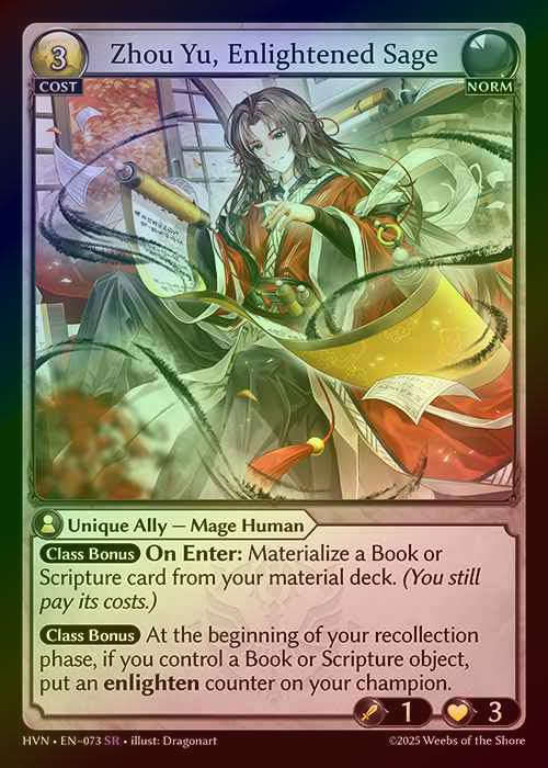 【FOIL】[Norm] Zhou Yu, Enlightened Sage [HVN-073-SR]