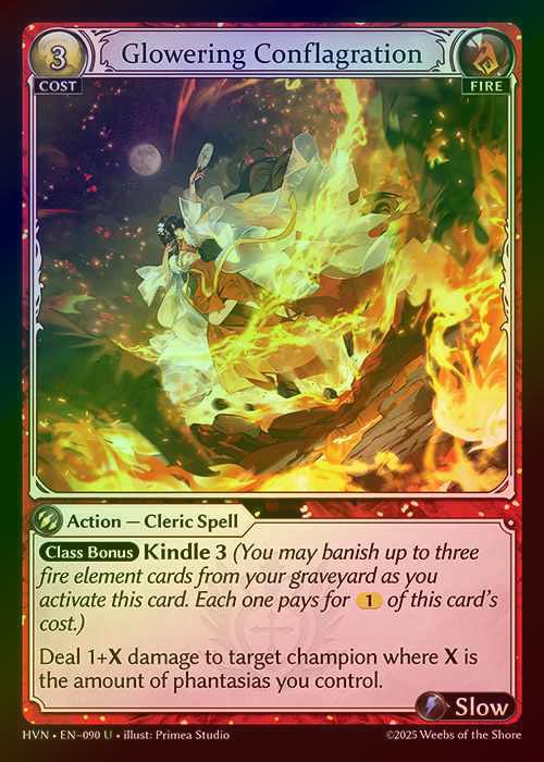 【FOIL】[Fire] Glowering Conflagration [HVN-090-U]