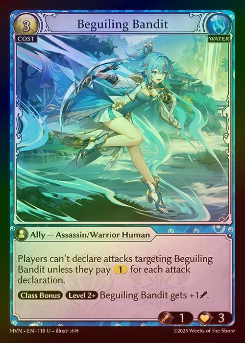 【FOIL】[Water] Beguiling Bandit [HVN-110-U]