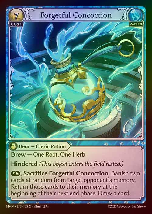 【FOIL】[Water] Forgetful Concoction [HVN-125-C]