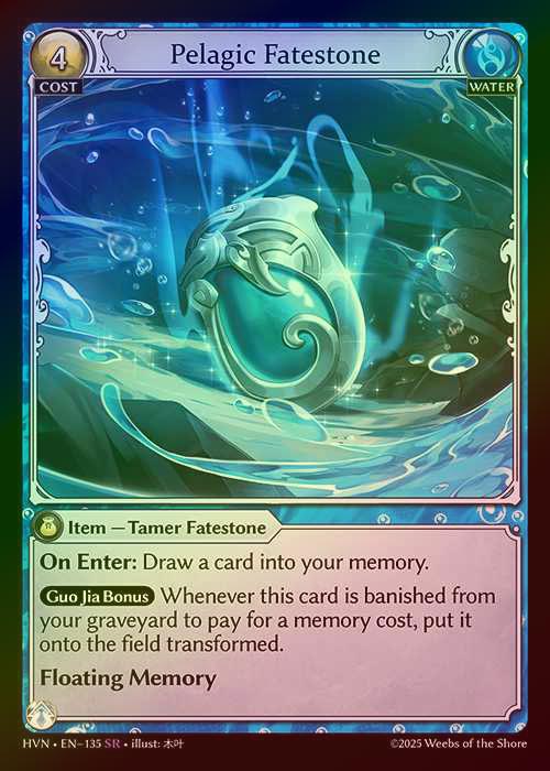 【FOIL】[Water] Pelagic Fatestone / Slick Torrentrider [HVN-135-SR]