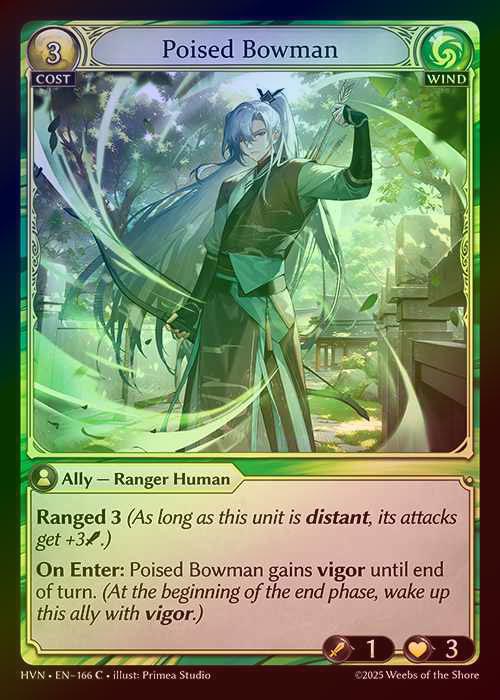 【FOIL】[Wind] Poised Bowman [HVN-166-C]