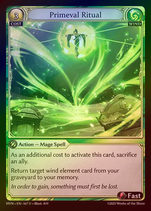 【FOIL】[Wind] Primeval Ritual [HVN-167-U]